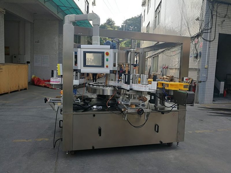 China Hoge snelheid roterende sticker Etiketteringsmachine met vulmachine Opties Riemleverancier