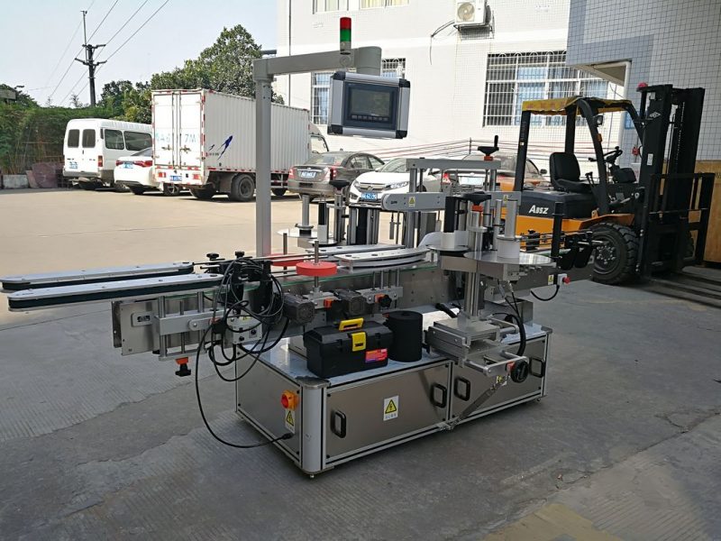 China Shampoofles Dubbelzijdig Kleverige Etiketteringsmachine Volautomatische leverancier